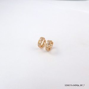 18KGP ELEGANT SYN CRYSTAL HOOPS