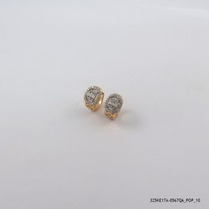 2 COLOR GP LUXURY CRYSTAL HOOPS