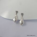 RGP SYN PEARL CRYSTAL HOOPS