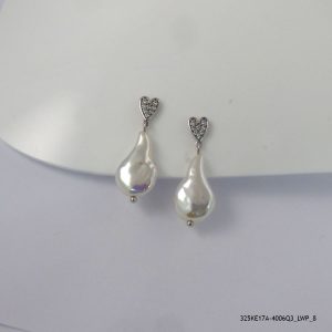 RGP SYN PEARL CRYSTAL HOOPS