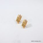 18KGP ELEGANT SYN CRYSTAL HOOP