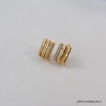 18KGP ELEGANT SYN CRYSTAL HOOPS