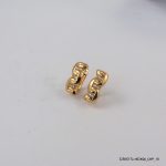 18KGP EURO SYN CRYSTAL HOOPS