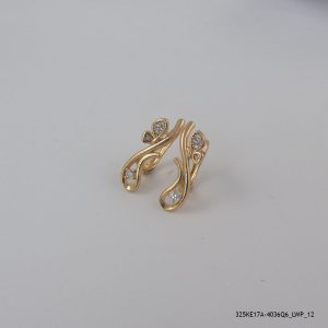 18KGP VINTAGE SYN CRYSTAL HOOPS