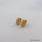 18KGP ELEGANT SYN CRYSTAL HOOPS