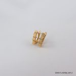 18KGP EURO SYN CRYSTAL HOOPS