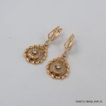 18KGP LUXURY SYN CRYSTAL HEART EARRINGS