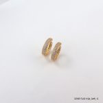 18KGP CLUSTER SYN CRYSTAL HOOPS