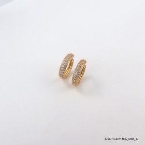 18KGP CLUSTER SYN CRYSTAL HOOPS
