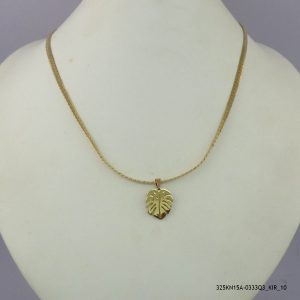 14KGP LEAF STEEL NECKLACE