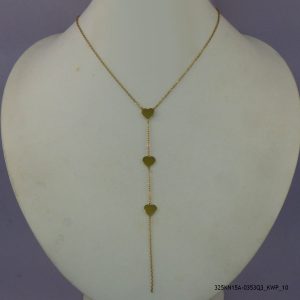 14KGP STEEL HEART NECKLACE