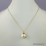 SYN PEARLS  14KGP STEEL NECKLACE