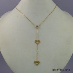 14KGP CRYSTAL  HEART NECKLACE