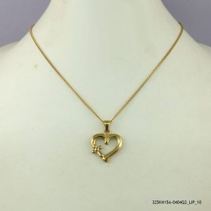 14KGP FUSION HEART NECKLACE