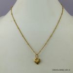14KGP STEEL HEART NECKLACE
