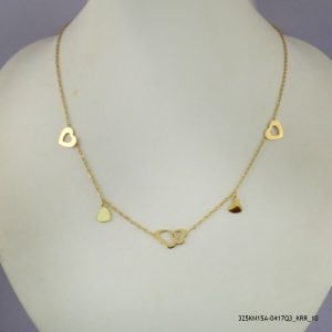 14KGP STEEL HEART NECKLACE