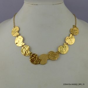 14KGP RETRO STEEL NECKLACE