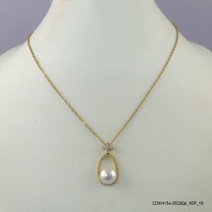 SYN PEARLS 14KGP NECKLACE