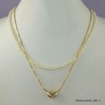 14KGP Syn Pearl 2Liner Necklace