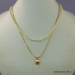 14KGP Syn Pearl 2Liner Necklace