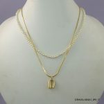 14KGP Syn Pearl 2Liner Necklace