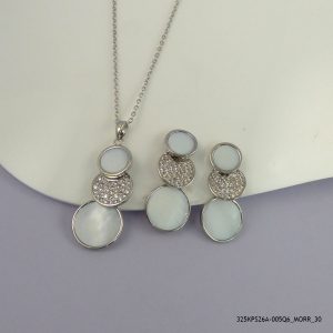 RhodiumPlated Crystal Set