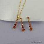 18KGP Syn Garnet Set