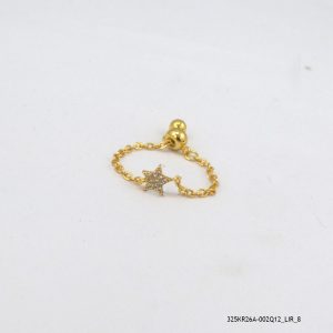 18KGP Crystal Clip On Rings