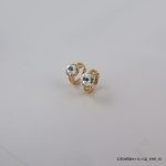 18KGP CRYS HOOPS