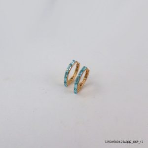 18KGP AQUA HOOPS