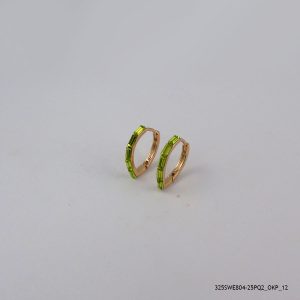 18KGP PERIDOT V HOOPS