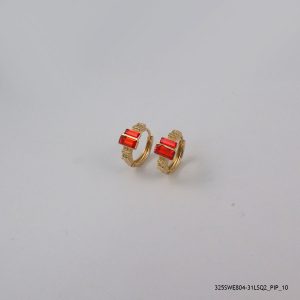 18KGP L SIAM  CRYS HOOPS