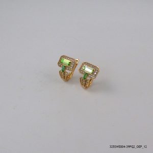 18KGP PERIDOT U HOOPS