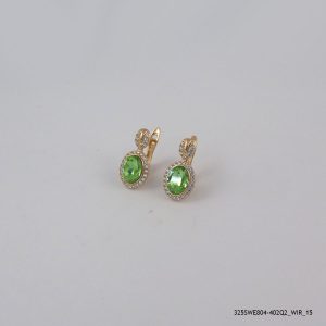 18KGP CRYSTAL HOOPS PERIDOT