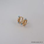18KGP TWISTED AQUA HOOPS