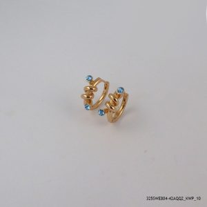 18KGP TWISTED AQUA HOOPS