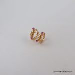 18KGP TWISTED ROSE HOOPS