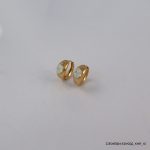 18KGP WHITE OPAL CRYS HOOPS