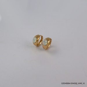 18KGP WHITE OPAL CRYS HOOPS