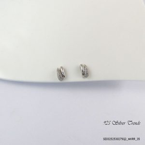 Cluster Crystal Silver Earring