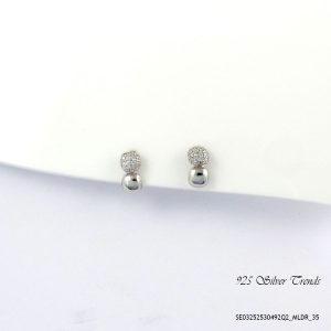 Cluster Crystal Silver Earring