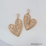 18KGP LUXURY HEART CRYSTAL EARRING