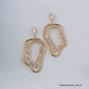 18KGP LUXURY CRYSTAL EARRINGS