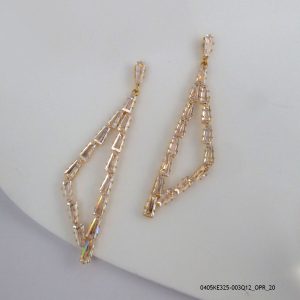 18KGP COSTUME CRYSTAL EARRINGS