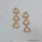 18KGP 3 STEP CRYSTAL EARRINGS