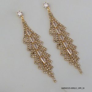 18KGP LUXURY CRYSTAL EARRINGS