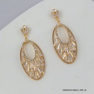 18KGP COSTUME CRYSTAL EARRINGS
