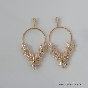 18KGP COSTUME CRYSTAL EARRINGS