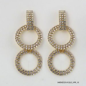 14KGP COSTUME CRYSTAL EARRINGS
