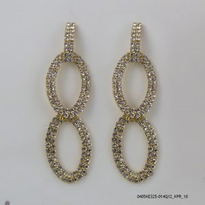 14KGP COSTUME CRYSTAL EARRINGS